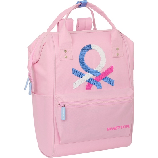 MOCHILA CON ASAS PARA PORTATIL 13" BENETTON "PINK" image 0