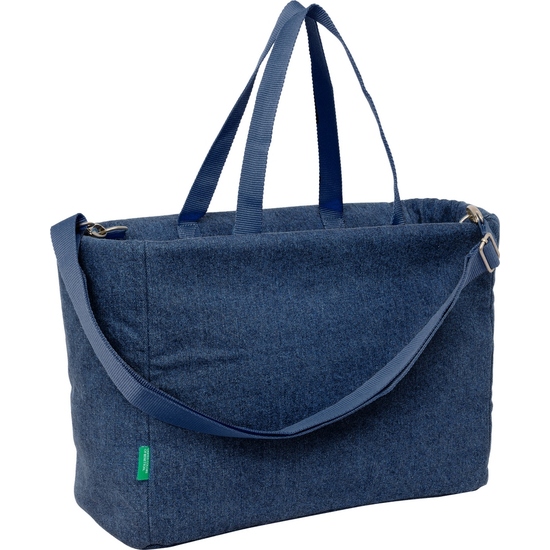 BOLSO CON BOLSILLO PARA PORTATIL 14,1 BENETTON "DENIM" image 1