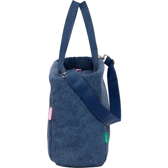 BOLSO CON BOLSILLO PARA PORTATIL 14,1 BENETTON "DENIM" image 2