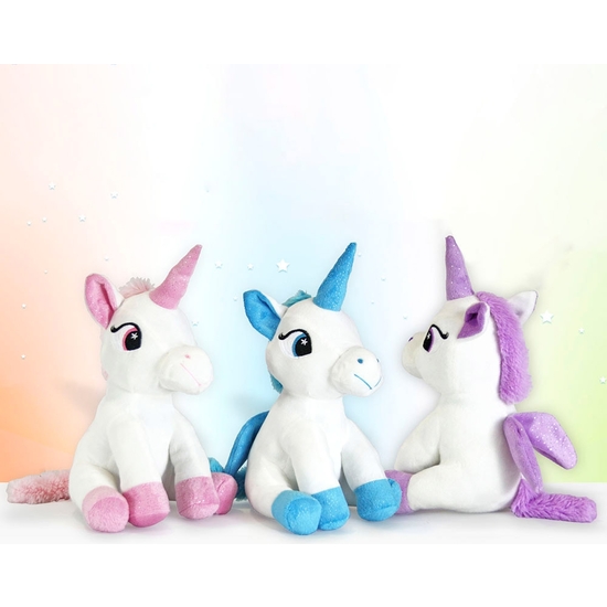 PELUCHE UNICORNIO 30 CM. - 3 COLORES image 0
