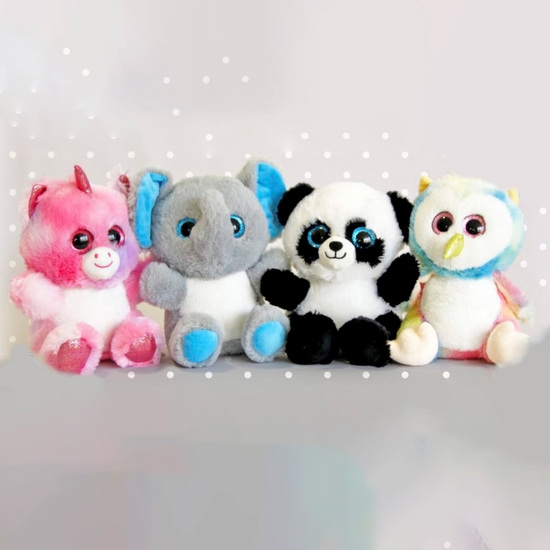 PELUCHE OJOS BRILLANTES 20 CM. - 4 MODELOS image 0