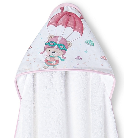 SET REGALO BABERO Y CAPA DE BAÑO BEBÉ ROSA image 2