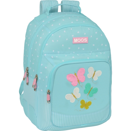 MOCHILA DOBLE ADAPT.CARRO RECICLADO MOOS "BUTTERFLIES" image 0