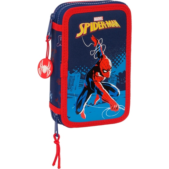 PLUMIER DOBLE PQÑO 28 PCS SPIDER-MAN "NEON" image 0