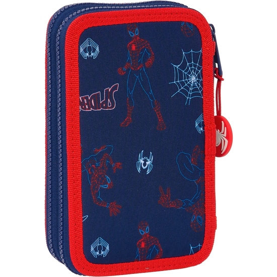 PLUMIER DOBLE PQÑO 28 PCS SPIDER-MAN "NEON" image 1