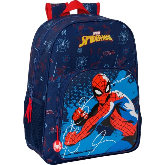 MOCHILA DE 33 CM ADAPT.CARRO SPIDER-MAN "NEON" image 0