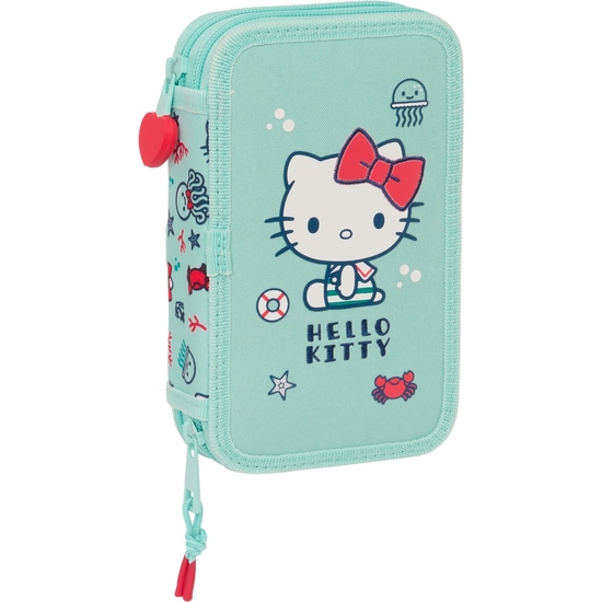 PLUMIER DOBLE PQÑO 28 PCS HELLO KITTY "SEA LOVERS" image 0