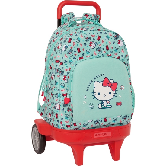 MOCHILA GDE. C/RUEDAS COMPACT EVOL. EXT. HELLO KITTY "SEA LOVERS" image 0