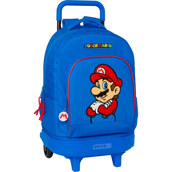MOCHILA GDE. C/RUEDAS COMPACT EXTRAIBLE SUPER MARIO "PLAY" image 0