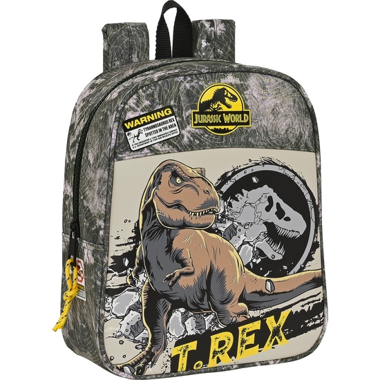 MOCHILA GUARDERIA ADAPT.CARRO JURASSIC WORLD "WARNING" image 0