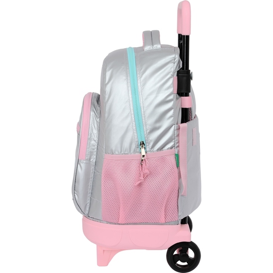 MOCHILA GDE. C/RUEDAS COMPACT EXTRAIBLE BENETTON "SILVER" image 2