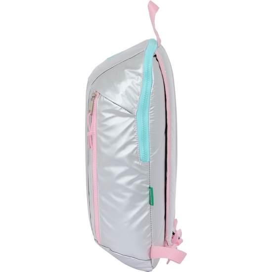 MINI MOCHILA CREMALLERA VERTICAL BENETTON "SILVER" image 2
