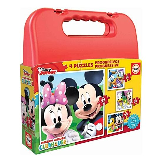 MALETIN CON 4 PUZZLES MICKEY MOUSE "ONLY ONE" image 0