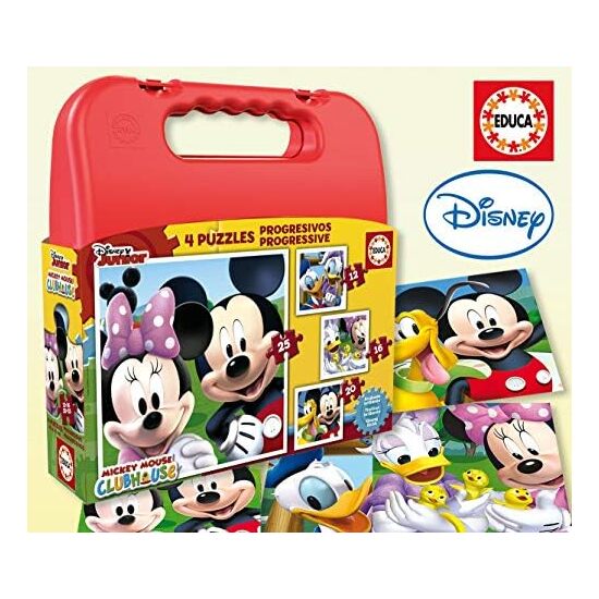 MALETIN CON 4 PUZZLES MICKEY MOUSE "ONLY ONE" image 2