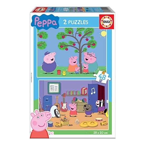 2 PUZZLES DE 48 PIEZAS PEPPA PIG "COSY CORNER" image 0