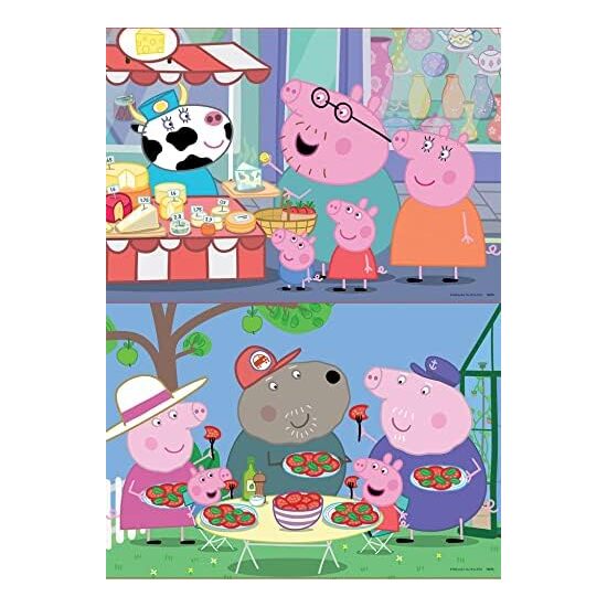 2 PUZZLES DE MADERA DE 25 PIEZAS PEPPA PIG "COSY CORNER" image 1