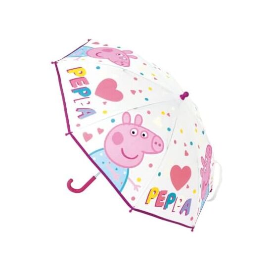 PARAGUAS MANUAL 46 CM PEPPA PIG "HAVING FUN" image 0