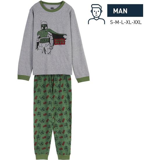PIJAMA LARGO SINGLE JERSEY BOBA FETT DARK GREEN image 0