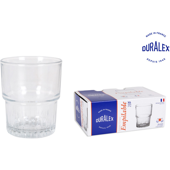 SET 6 VASOS TRANSPARENTE 16CL APILABLE image 0