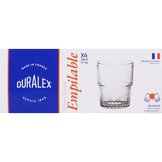 SET 6 VASOS TRANSPARENTE 16CL APILABLE image 1