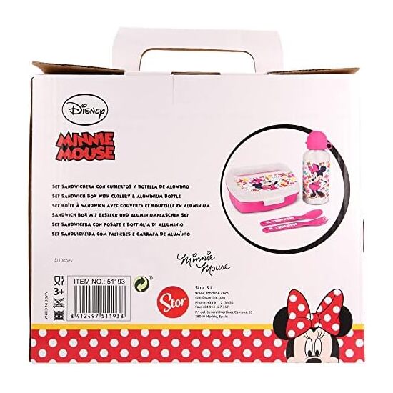 SET DE BOTELLA Y SANDWICHERA + CUBIERTOS MINNIE MOUSE "LUCKY" image 2