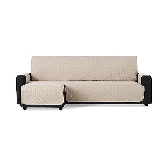 CUBRE SOFÁ CHAISE LONGUE ACOLCHADO MAUI BRAZO IZQUIERDO 240CM, BEIGE. SALVASOFÁ PARA CHAISE LONGUE ACOLCHADO image 0