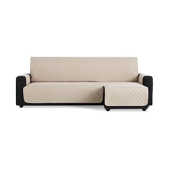 CUBRE SOFÁ CHAISE LONGUE ACOLCHADO MAUI BRAZO DERECHO 240CM, BEIGE. SALVASOFÁ PARA CHAISE LONGUE ACOLCHADO image 0