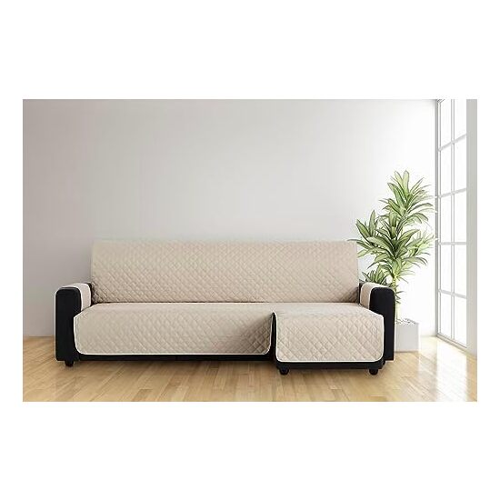 CUBRE SOFÁ CHAISE LONGUE ACOLCHADO MAUI BRAZO DERECHO 220CM, GRIS. SALVASOFÁ PARA CHAISE LONGUE ACOLCHADO image 5
