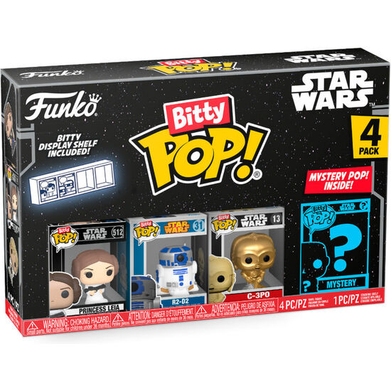 BLISTER 4 FIGURAS BITTY POP STAR WARS LEIA image 0