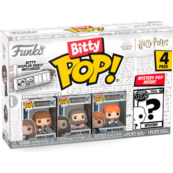 BLISTER 4 FIGURAS BITTY POP HARRY POTTER HERMIONE image 0