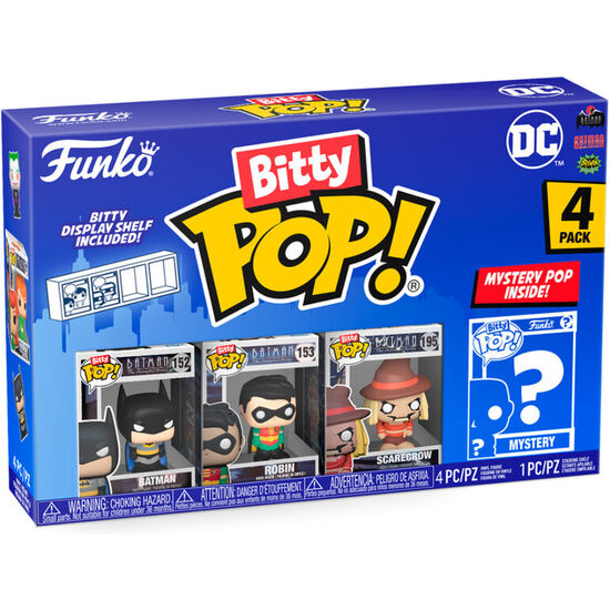 BLISTER 4 FIGURAS BITTY POP DC COMICS BATMAN image 0