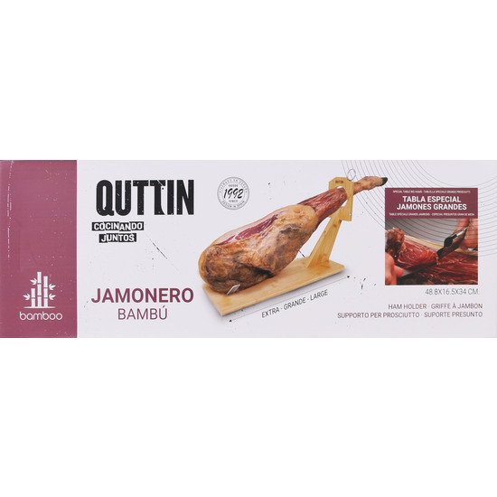 SOPORTE JAMONERO BAMBU QUTTIN image 3