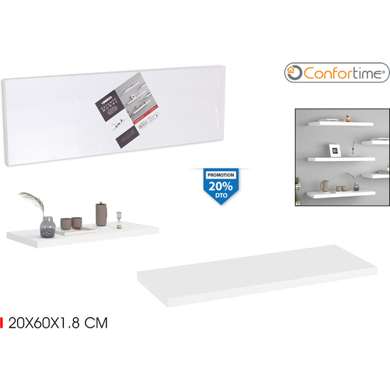 ESTANTERIA MADERAMELAM.20X60 WHITE CONFORTIME image 0