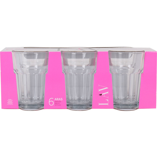 SET 6 VASOS REFRESCO 365CC ARAS image 1