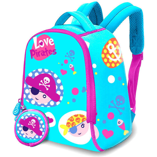 MOCHILA + MONEDERO LOVE PIRATES NEOPRENO 25CM image 0