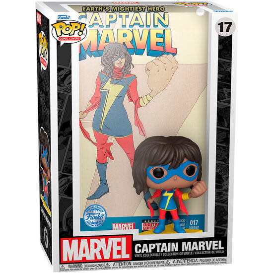 FIGURA POP COMIC COVERS MARVEL CAPTAIN MARVEL EXCLUSIVE image 0