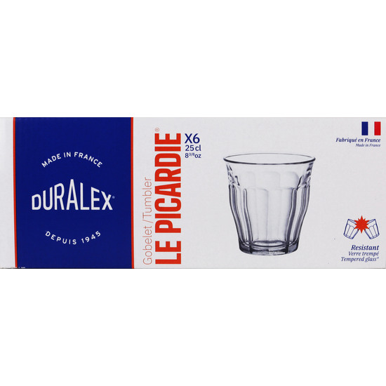 SET 6 VASOS TRANSPARENTE 25CL PICARDIE image 1