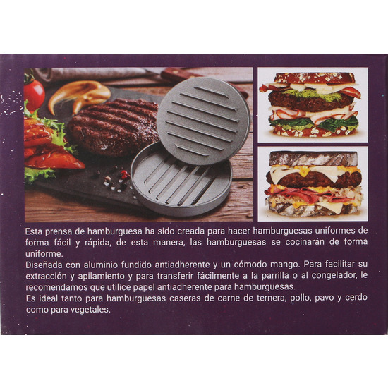 PRENSA HAMBURGUESA METAL QUTTIN image 2