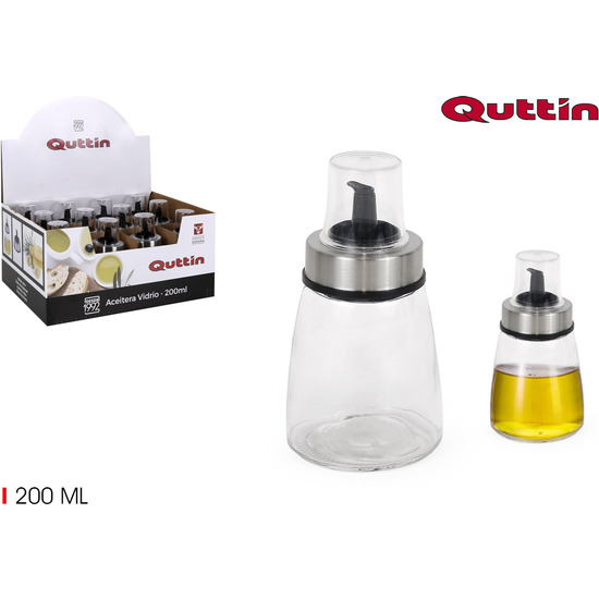 ACEITERA VIDRIO 200ML C/TAPON QUTTIN image 0