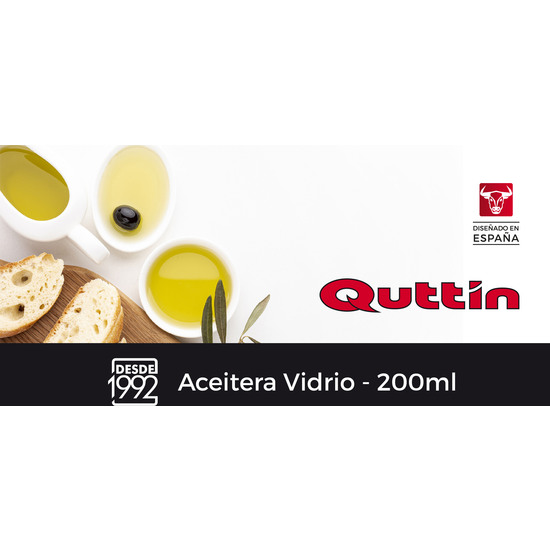 ACEITERA VIDRIO 200ML C/TAPON QUTTIN image 6