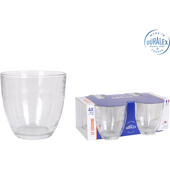 EK SET 4 VASOS TRANSPARENTE 220CC GIGOGNE image 0