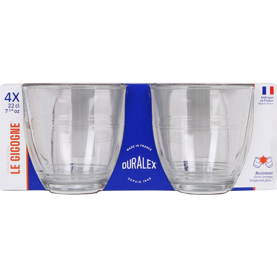 EK SET 4 VASOS TRANSPARENTE 220CC GIGOGNE image 1
