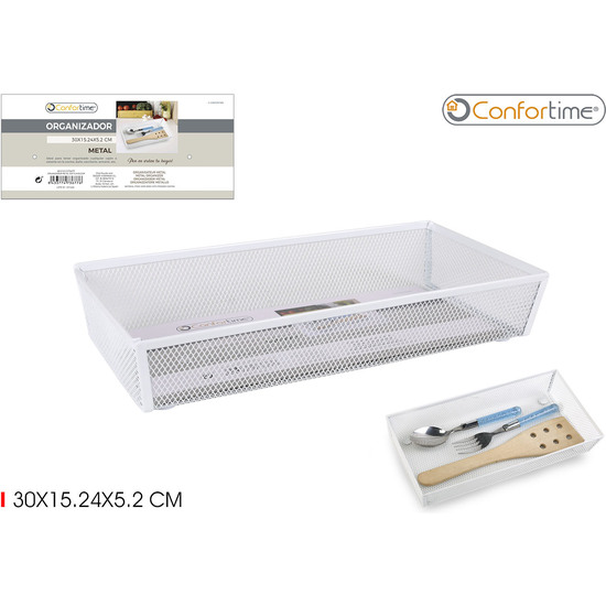 ORGANIZADOR METAL 30X15.24X5.2CM CONFORTIME image 0