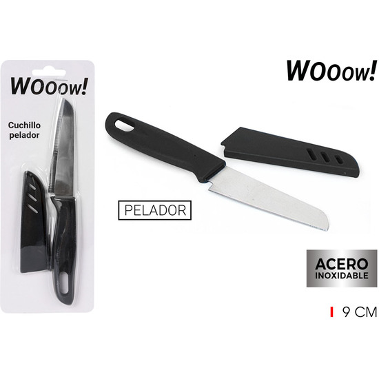 CUCHILLO COCINA PELADOR C/FUNDA 9CM WOOOW image 0