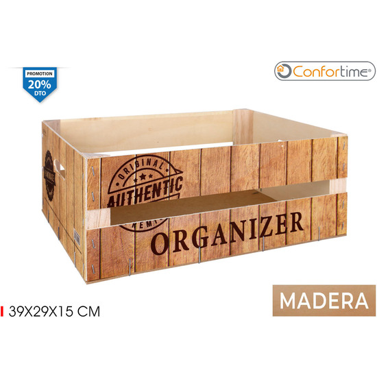 CAJA WOOD MATE 39X29X15 ORGANIZER CONFORTIME image 0