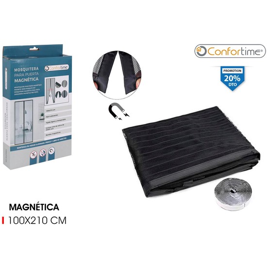 MOSQUITERA PUERTA MAGNETICA 100X210 CONFORTIME image 0