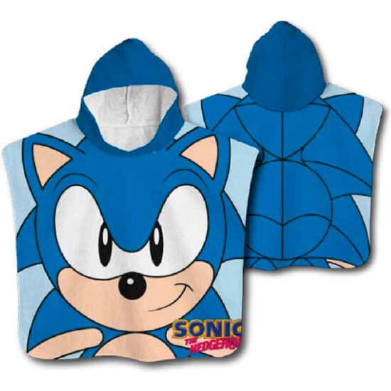 PONCHO TOALLA SONIC THE HEDGEHOG MICROFIBRA image 0