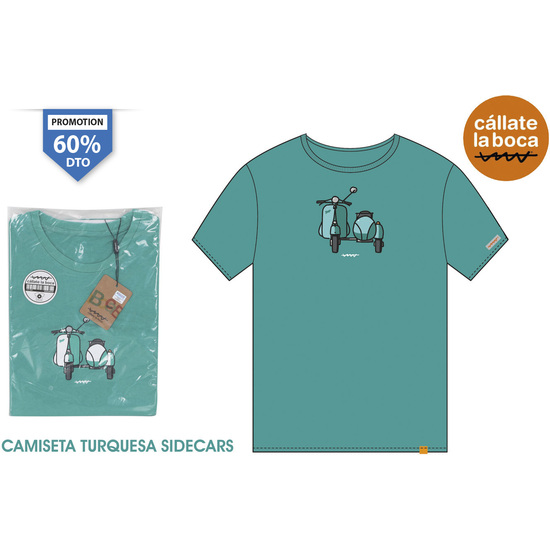 CAMISETA TURQUESA CLB T/M SIDECAR image 0