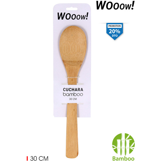 CUCHARA BAMBU 30CM WOOOW image 0