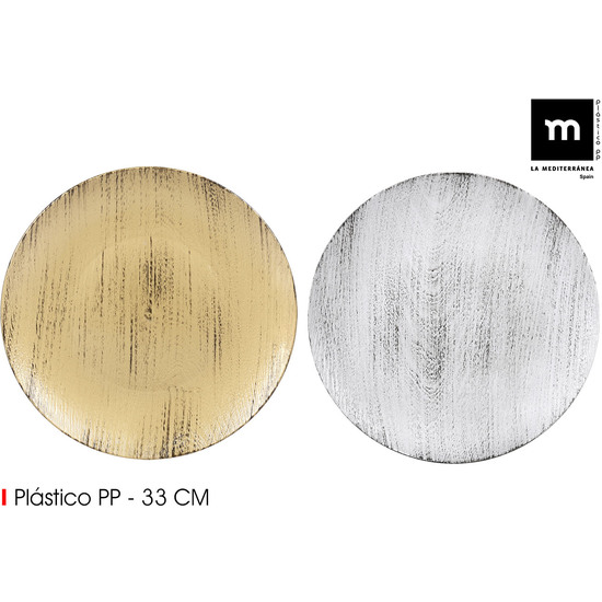 BAJO PLATO PP 33CM 133285 LA MEDITERRANEA image 0